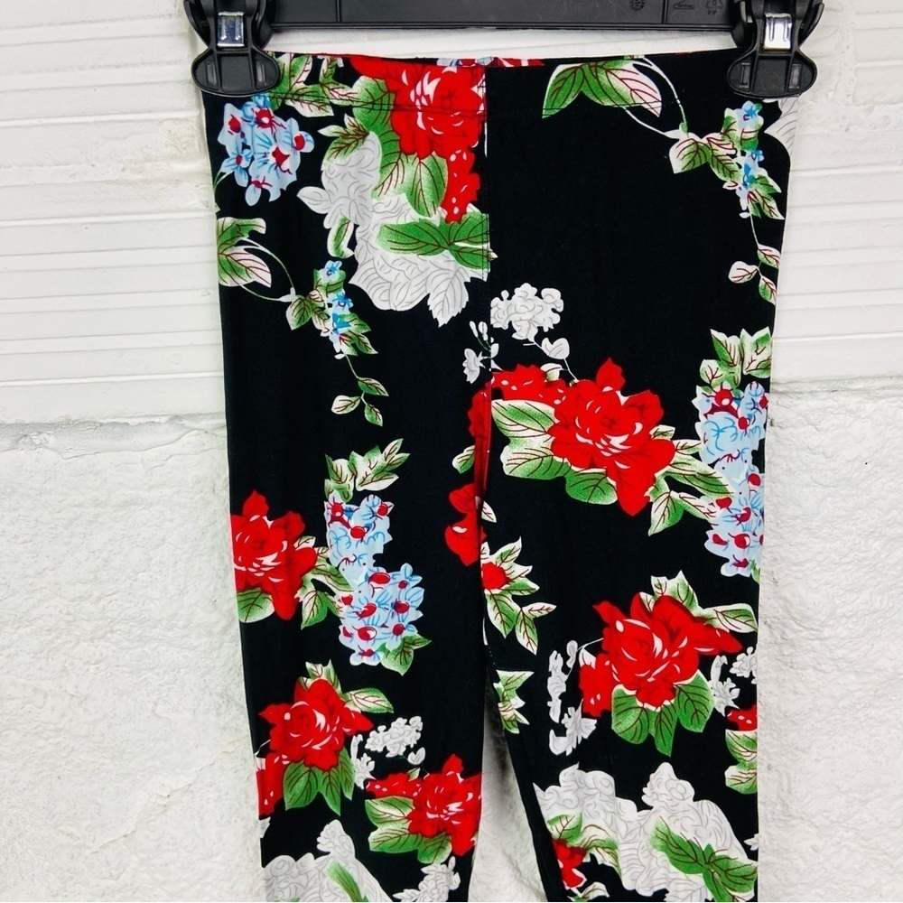 Agnes & Dora Leggings with Red and Blue Floral Design size small - Picture 4 of 13